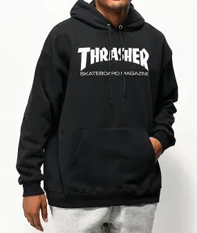 Sudadera THRASHER Hombre con capucha Skate Mag Hoodie Black Ref. 113103 Negra logo blanco