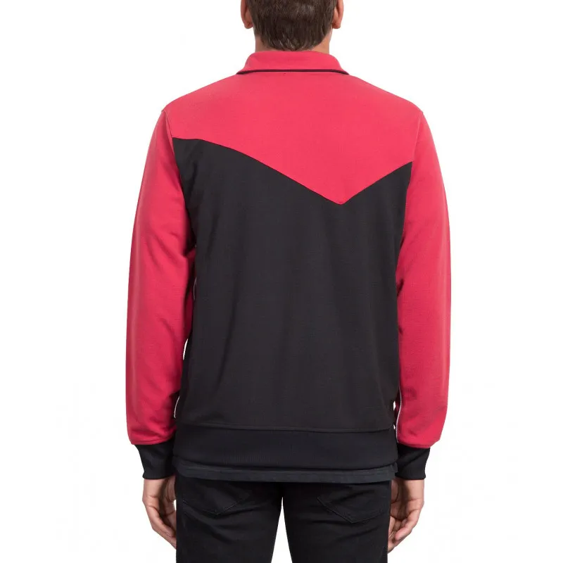 Sudadera VOLCOM Hombre con cremallera LOST TRACK ZIP JACKET BLACK Ref. A4811903 Negra y roja