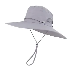 Super Wide Brim Sun Hat-uv Protection Upf50+ Waterproof Bucket Hat For Fishing, Hiking, Camping