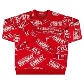 Supreme Street Signs Sweater