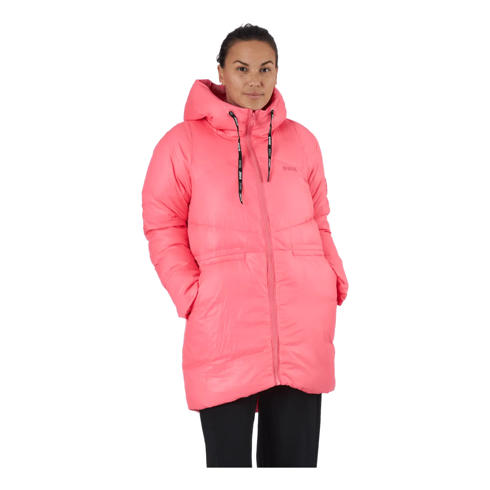 Svea W. Mid Length Shiny Jacket Happy Pink