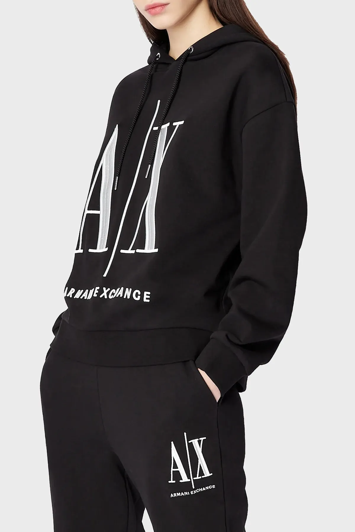 Sweatshirt Women Black Armani Exchange