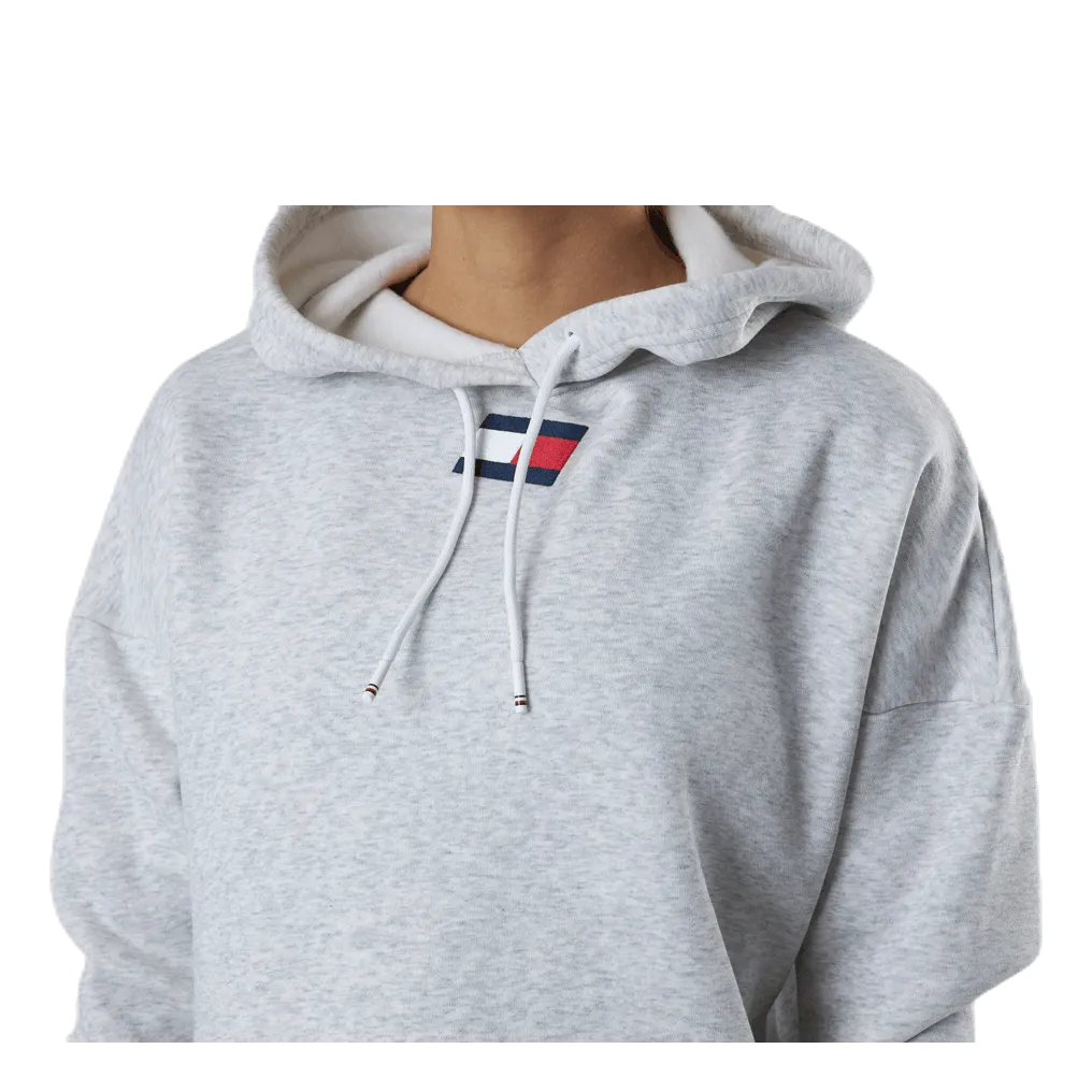 Tommy Hilfiger Sport Cropped Hoody Flag Logo Grey