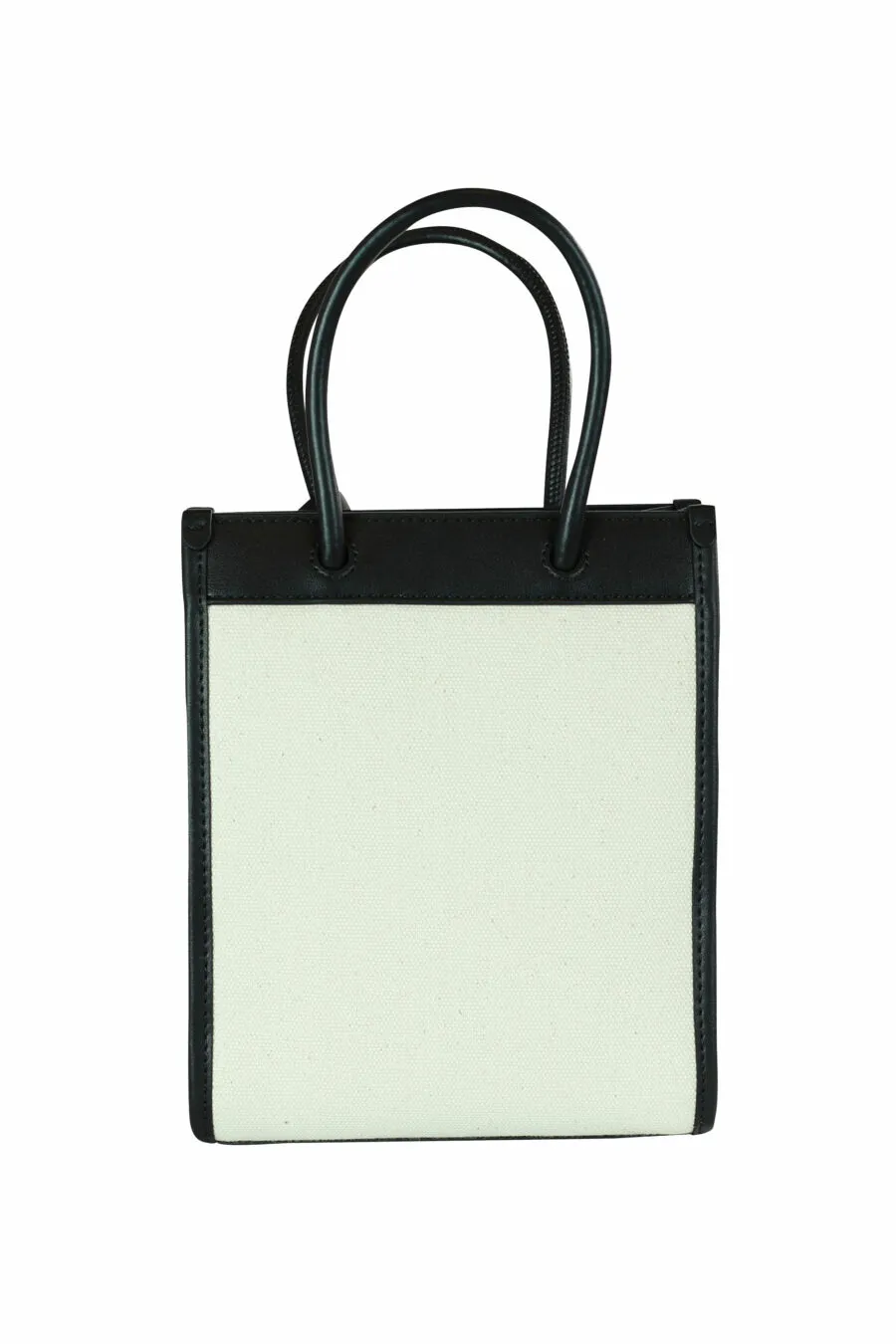 Tote bag blanco con negro y logo 