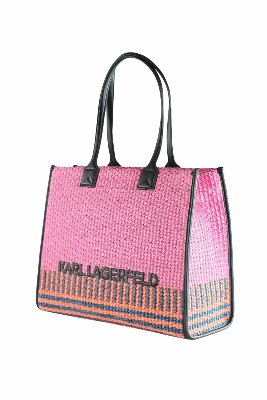 Tote bag fucsia con negro y logo