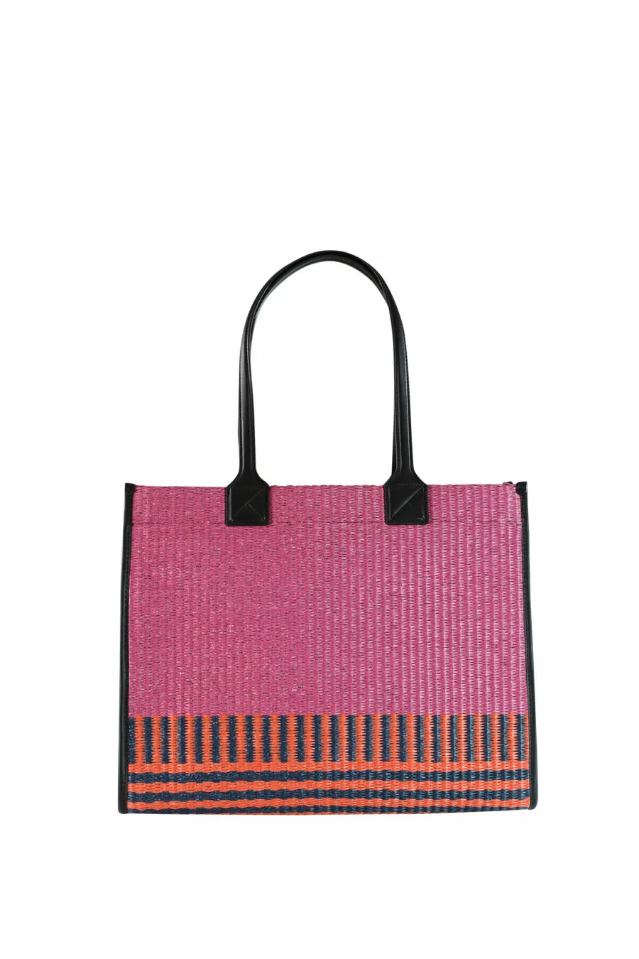 Tote bag fucsia con negro y logo