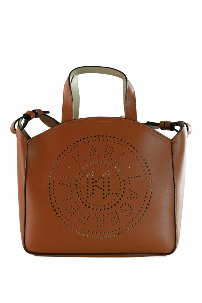 Tote bag marrón con logo 