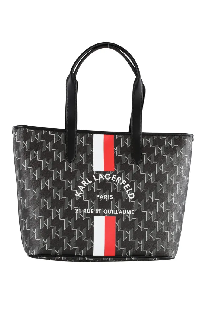 Tote bag negro con monograma 