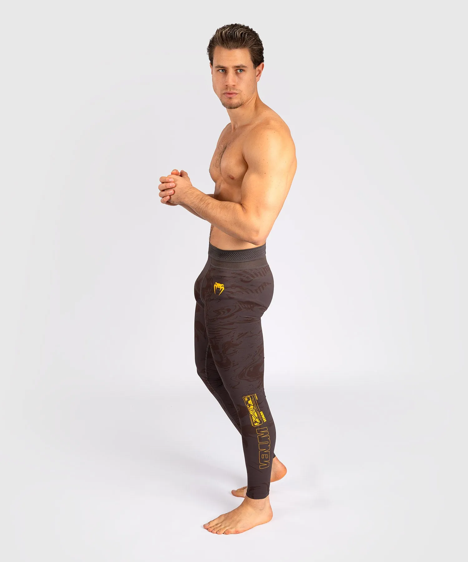 UFC Fusion by Venum Fight Week Leggings de Rendimiento para Hombre - Marrón tierra