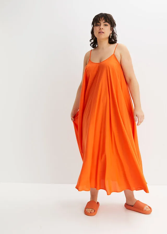 Vestido largo ancho Naranja