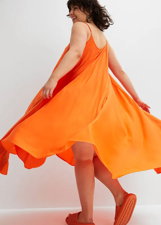 Vestido largo ancho Naranja