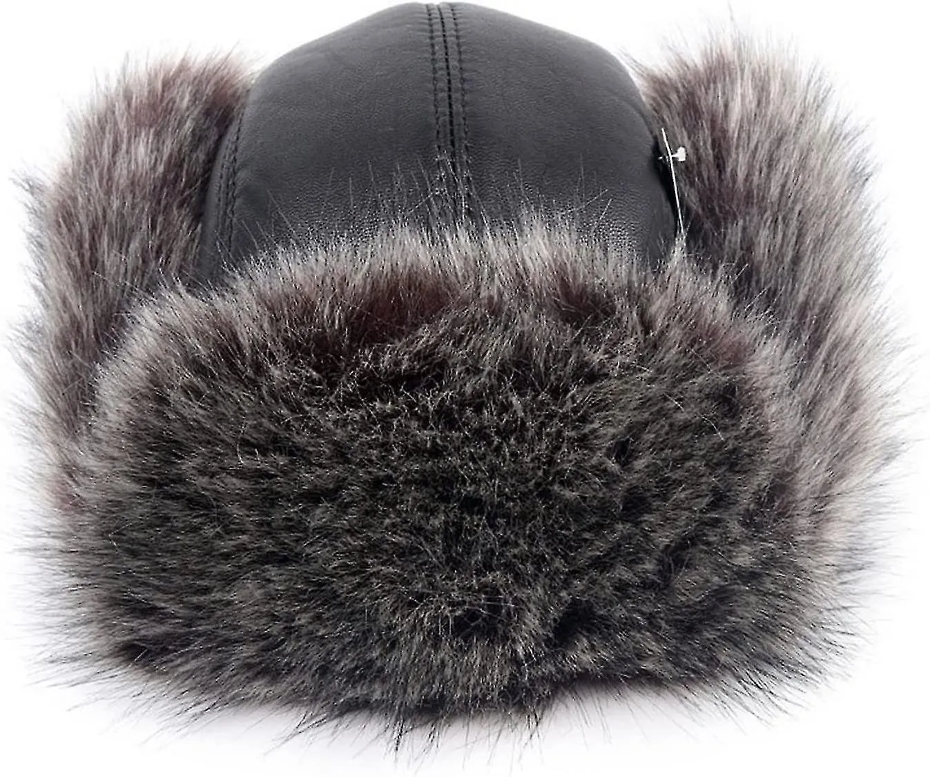 Winter Leder Faux Russischer Hut Mnner Sowjetische Bomber Hte Earlaps Schneekappe Fr Mnner (color : Brown Fur, Hat Size : 60cm)