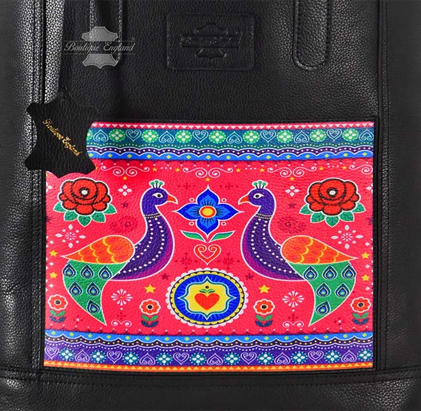 Women's Truck Art Leather Tote Bag Shoulder Bag