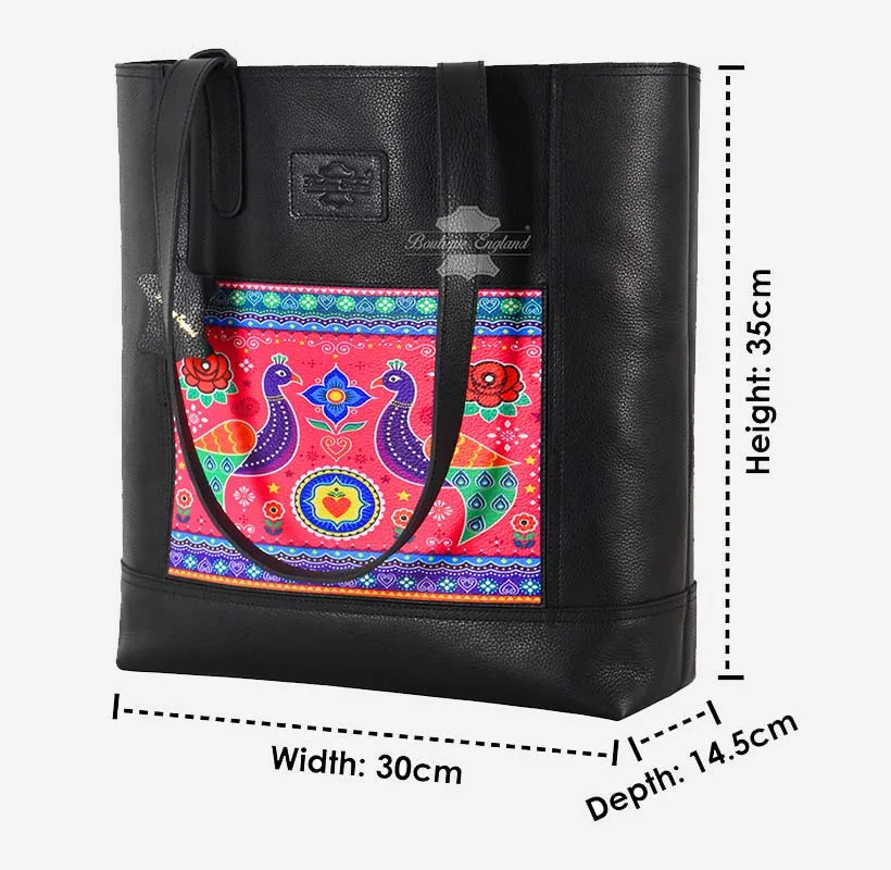 Women's Truck Art Leather Tote Bag Shoulder Bag