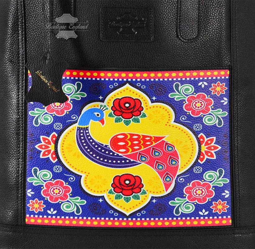 Women's Truck Art Leather Tote Bag Shoulder Bag