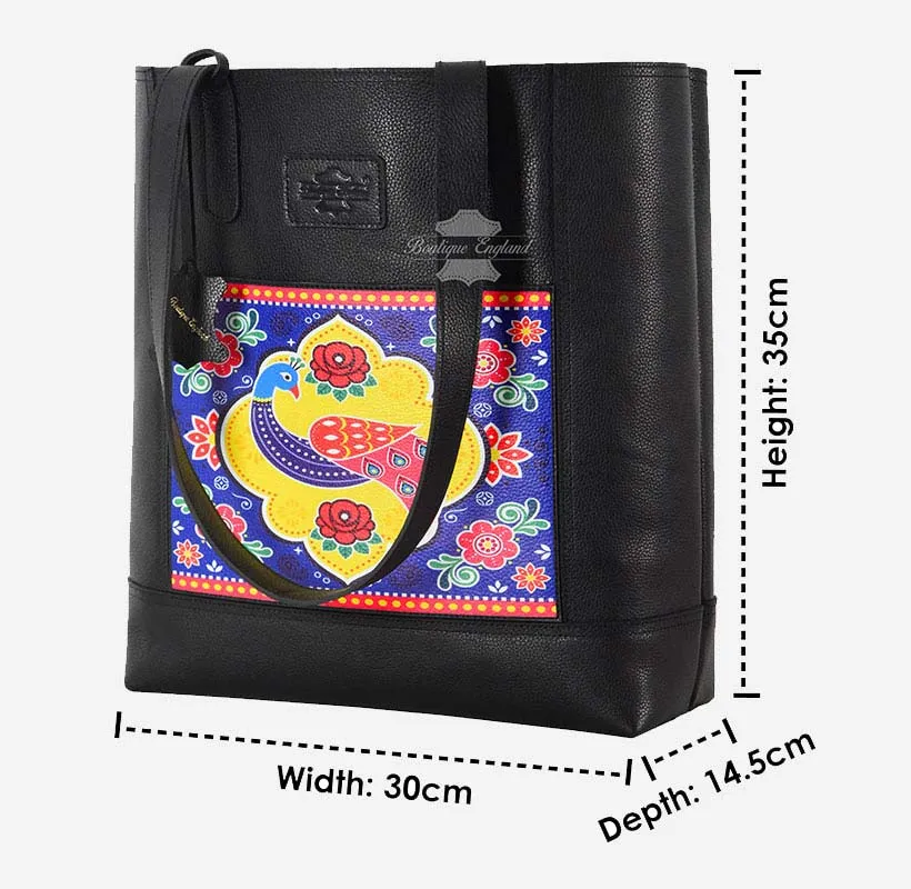 Women's Truck Art Leather Tote Bag Shoulder Bag