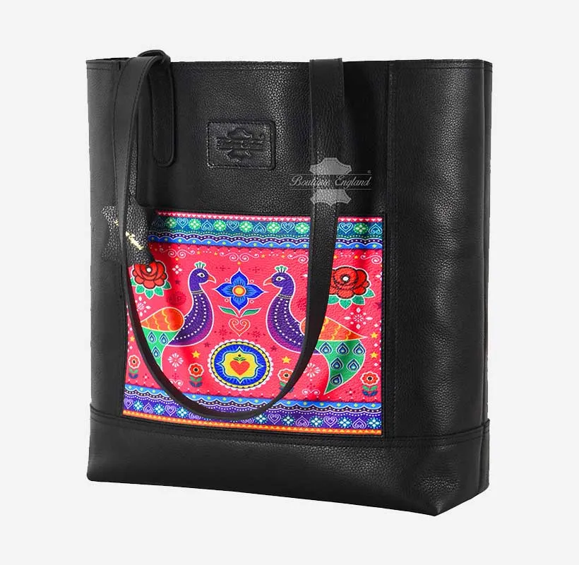 Women's Truck Art Leather Tote Bag Shoulder Bag