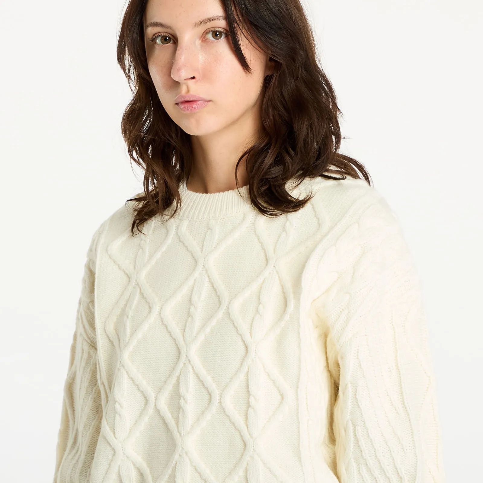 Wrangler Cable Knit Sweater Worn White