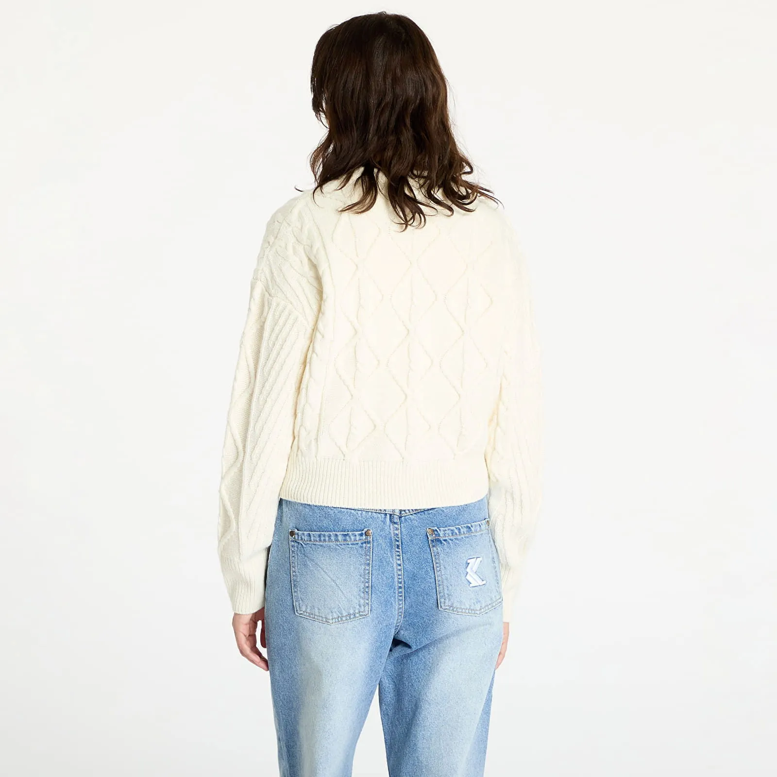 Wrangler Cable Knit Sweater Worn White