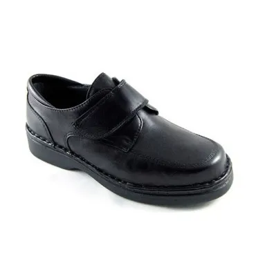 Zapato farmacia velcro hombre ancho especial ANCHO 16 pies muy delicados Calzafarma en negro