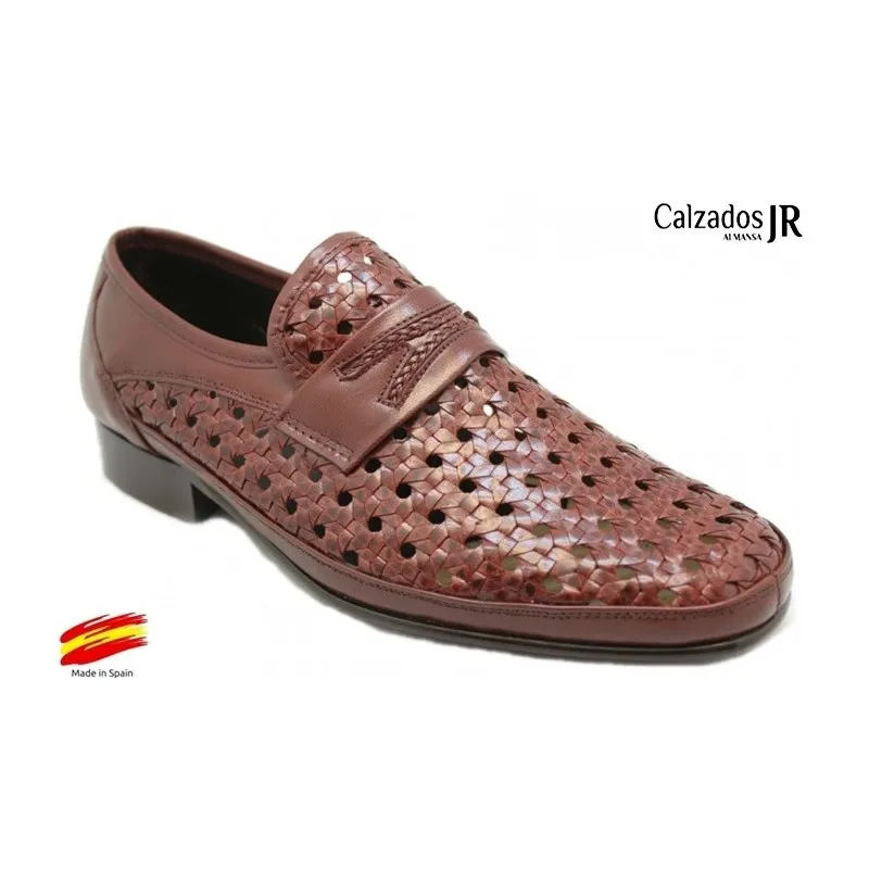 Zapato Hombre Trenzado Ancho Especial Piel Jacinto